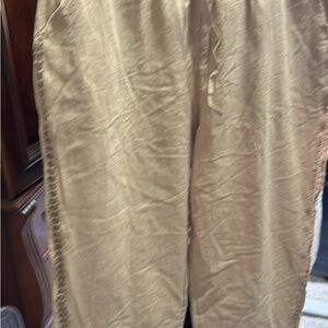 Tan Capris Lightweight Relaxed Fit